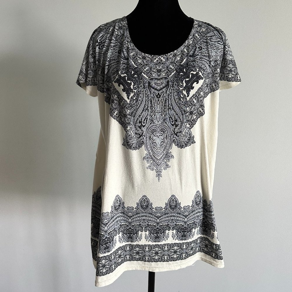 Saks Fifth Avenue Knit Shawl Shirt